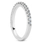 14k White Gold Shared Prong Diamond Wedding Ring Band with U Settings