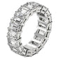 Emerald Cut Lab Grown Diamond Eternity Ring in 14k White Gold (8 cttw FG/VS2)