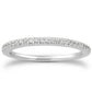 14k White Gold Fancy Engraved Pave Diamond Wedding Ring Band