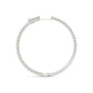 14k White Gold Slim Two Sided Diamond Hoop Earrings (1 1/2 cttw)