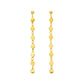 14k Yellow Gold Post Dangle Earrings with Polished Circles