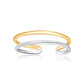 14k Two-Tone Gold Toe Ring with a Fancy Open Wire Style