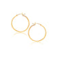 14k Yellow Gold Polished Hoop Earrings (2x40mm)