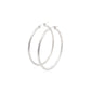 14k White Gold Polished Hoop Earrings (40 mm)