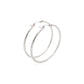 14k White Gold Polished Hoop Earrings (40 mm)