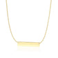 14k Yellow Gold Smooth Flat Horizontal Bar Style Necklace