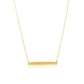 14k Yellow Gold Smooth Flat Horizontal Bar Style Necklace