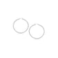 14k White Gold Polished Hoop Earrings (15 mm)