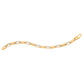 14k Yellow Gold MOP Paperclip Gem Link Bracelet (7.00 mm)