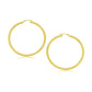14k Yellow Gold Polished Hoop Earrings (3x30mm)