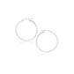 14k White Gold Polished Hoop Earrings (20 mm)