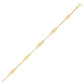 14k Yellow Gold Anklet with Fancy Diamond Shape Filigree Stations