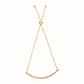 14k Yellow Gold Chain Bar Lariat Style Bracelet
