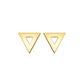 14k Yellow Gold Polished Open Triangle Post Earrings