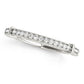 14k White Gold Bead Border Modern Wedding Band (1/8 cttw)