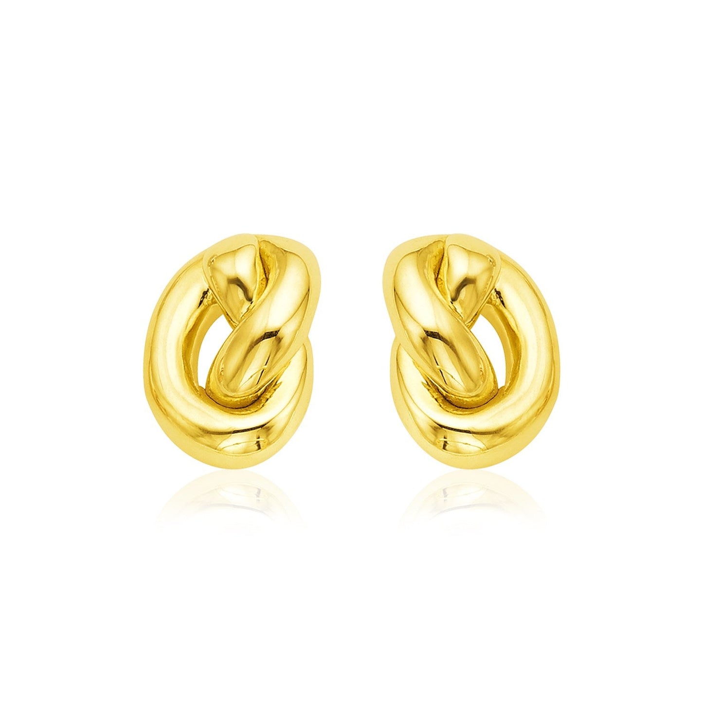 14k Yellow Gold Polished Knot Earrings