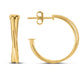 14k पीली सोने की बड़ी क्रॉसओवर हुप्स