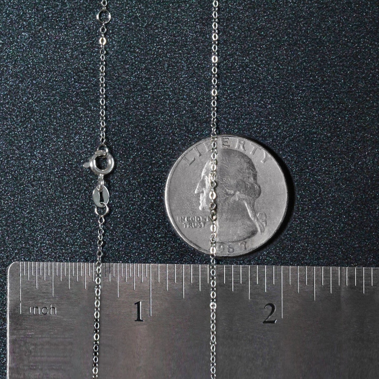 14k व्हाइट गोल्ड में डबल एक्स्टेंडेबल पियाटो चेन (1.2मिमी)