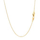 Double Extendable Cable Chain in 14k Yellow Gold (1.0mm)