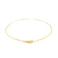 14K Yellow Gold Fine Paperclip Anklet (1.5mm)