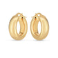 14k Yellow Gold Medium Puffy Hoops