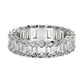 Emerald Cut Lab Grown Diamond Eternity Ring in 14k White Gold (4 cttw FG/VS2)