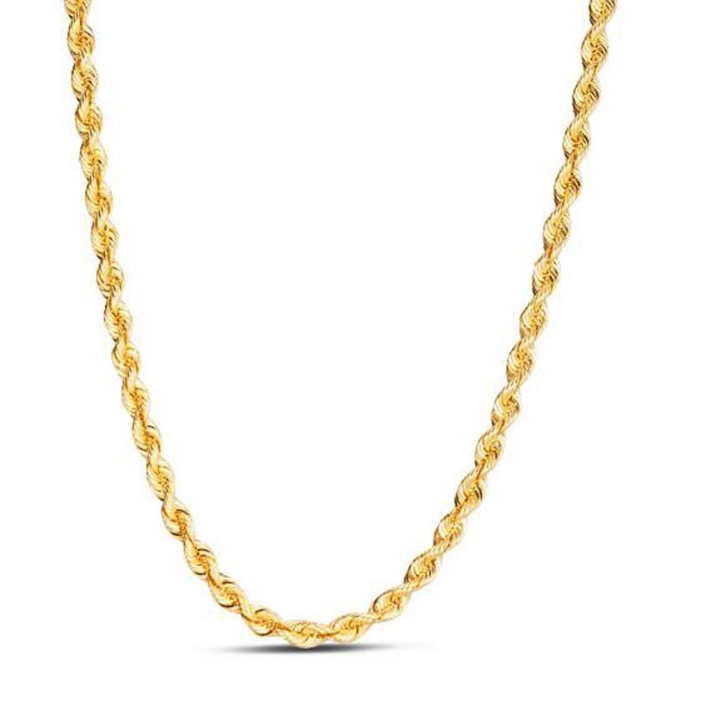 14k पीला सोना लाइट रोप चेन (4.30 mm)