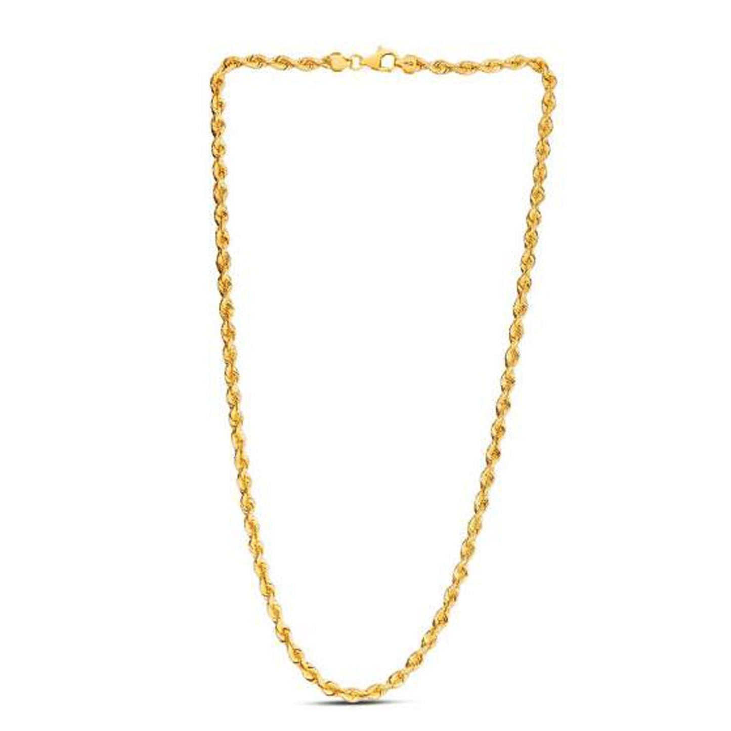 14k पीला सोना लाइट रोप चेन (4.30 mm)