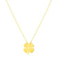 14K Yellow Gold Four Leaf Clover Necklace
