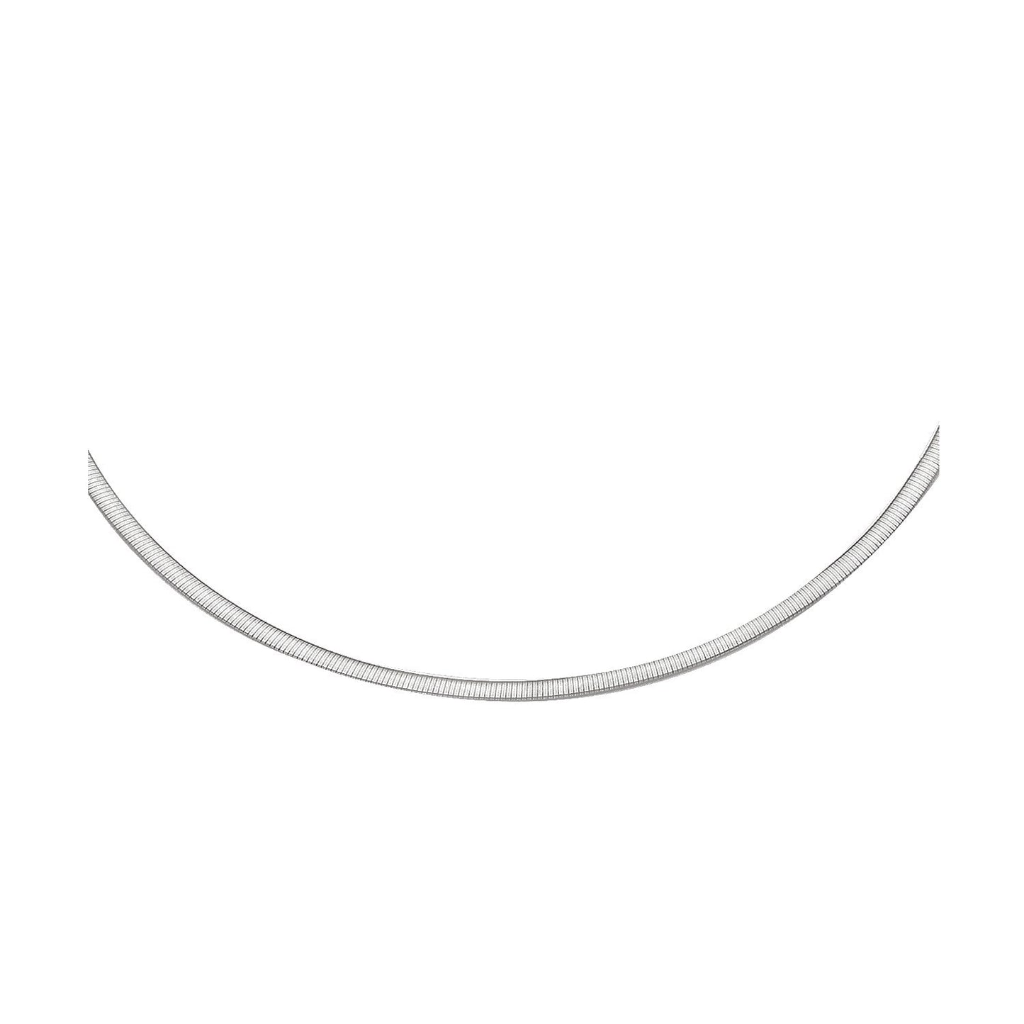 2.5mm 14k टू टोन गोल्ड रिवर्सिबल ओमेगा नेकलेस