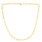 14k Yellow Gold Diamante Paperclip Chain Necklace (4.00 mm)