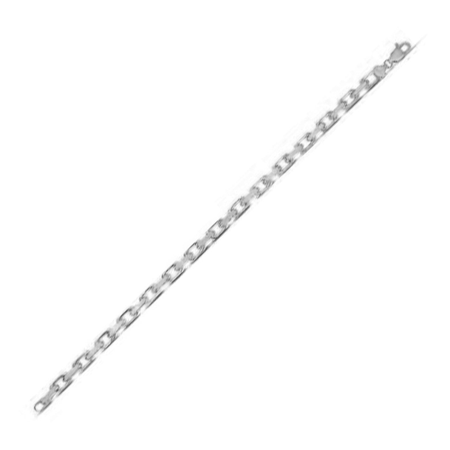 14k व्हाइट गोल्ड फ्रेंच केबल चेन ब्रेसलेट (4.80 mm)