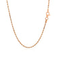 14k Rose Gold Solid Diamond Cut Rope Chain 1.5mm