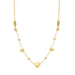 14k Yellow Gold Puff Heart Adjustable Necklace