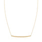 14k Yellow Gold Thin Textured Bar Necklace