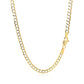 3.6 mm 14k Two Tone Gold Pave Curb Chain