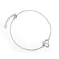 14K Gold Heart Anklet with Crystals