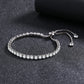 Amy and Annette 14K Gold Adjustable Tennis Bracelet with Simulated Diamonds