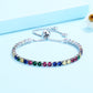 Amy and Annette 14K Gold Adjustable Tennis Bracelet with Simulated Diamonds