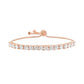 Amy and Annette 14K Gold Adjustable Tennis Bracelet with Simulated Diamonds
