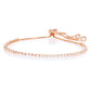 Amy and Annette 14K Gold Adjustable Tennis Bracelet with Simulated Diamonds