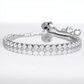 Amy and Annette 14K Gold Adjustable Tennis Bracelet with Simulated Diamonds