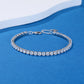 14K Gold Genuine Crystal Tennis Bracelet