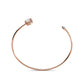 Simulated Diamond Crown Bangle Bracelet in 18K Rose Gold