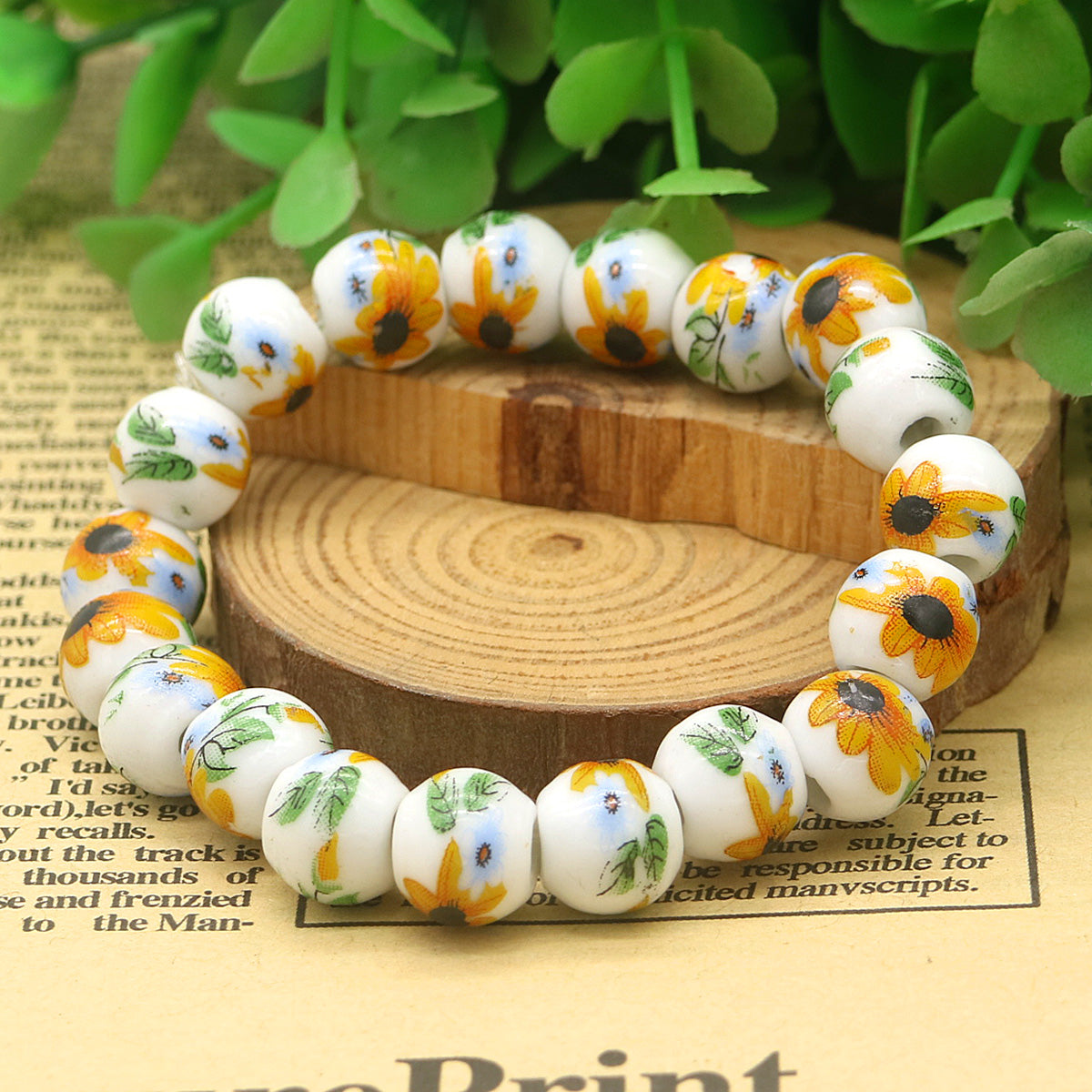 Sun Flower Adjustable Stretch Bracelet