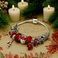 Murano and Simulated Diamond Christmas Bracelet