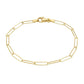 14K Gold Paper Clip Bracelet