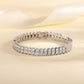 18K Gold Tennis Bracelet with Simulated Diamonds