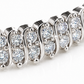 18K Gold Tennis Bracelet with Simulated Diamonds