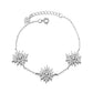 Sterling Silver Starburst Bracelet with Simulated Diamonds